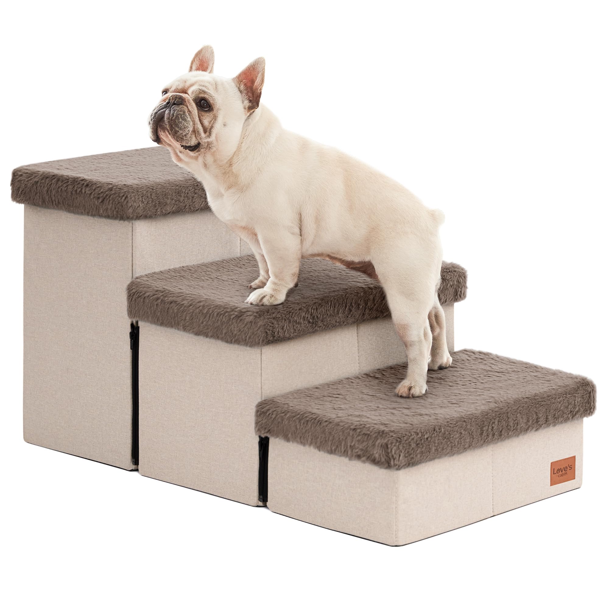 Love's cabin escalera para perro de 18 pulgadas de alto, lugar seguro para subir a la cama