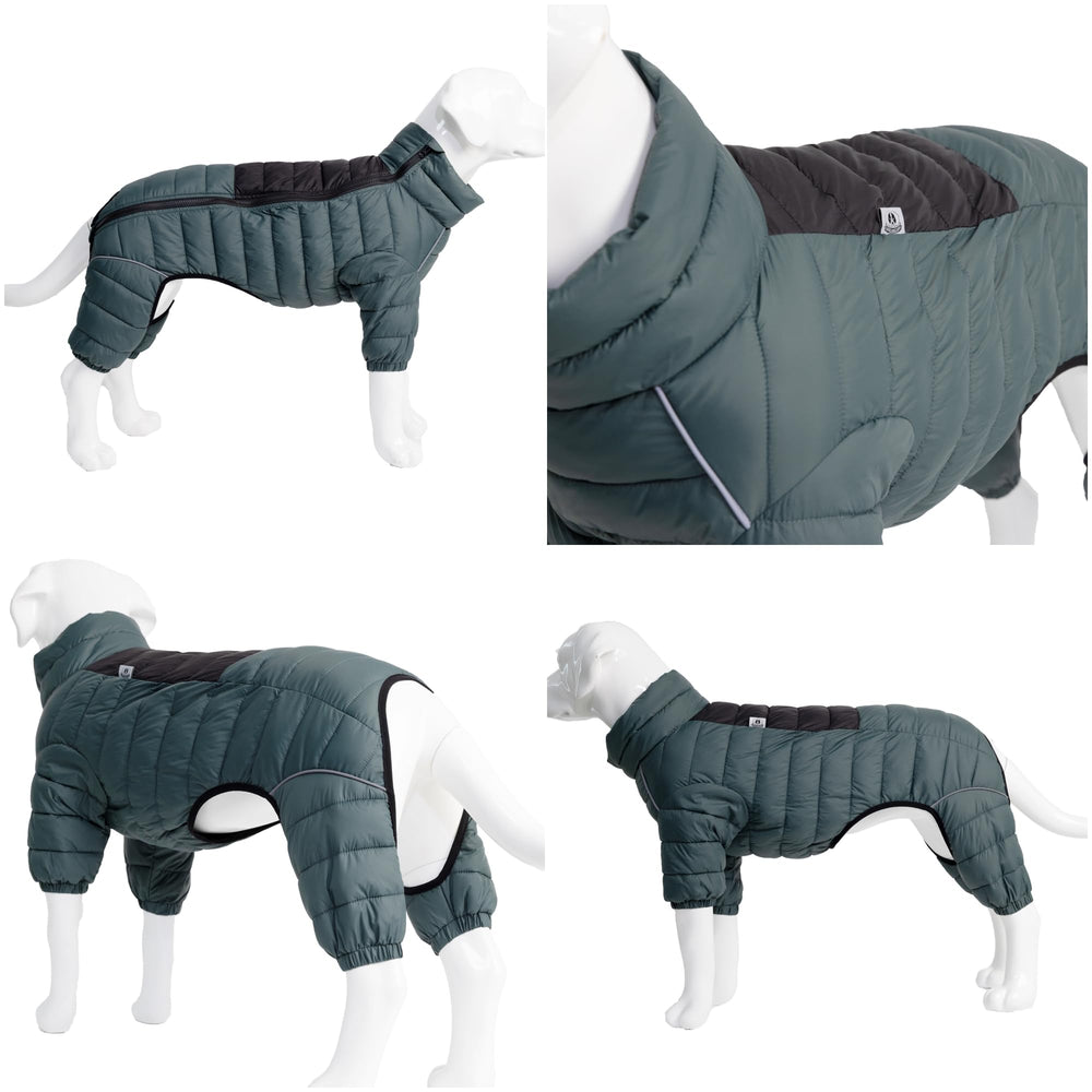 Lovelonglong ArmyGreen: chaqueta con cremallera y banda reflectante para caminatas nocturnas seguras.