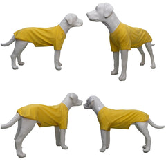Lovelonglong camiseta básica para perro grande en amarillo, manga corta.