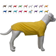 Lovelonglong camiseta básica para perro grande en amarillo, cómoda y transpirable.
