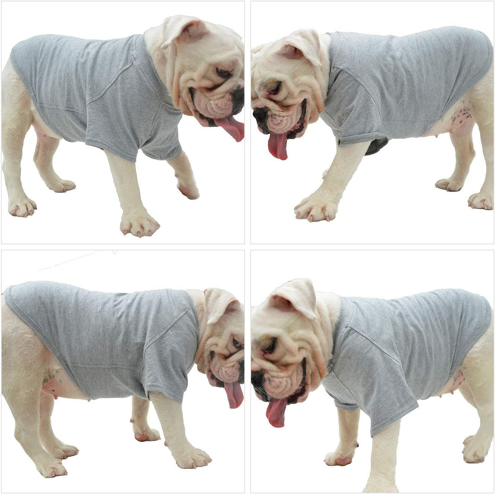 Lovelonglong camiseta básica para perro gris XXXXL, estilo sencillo y cómodo.