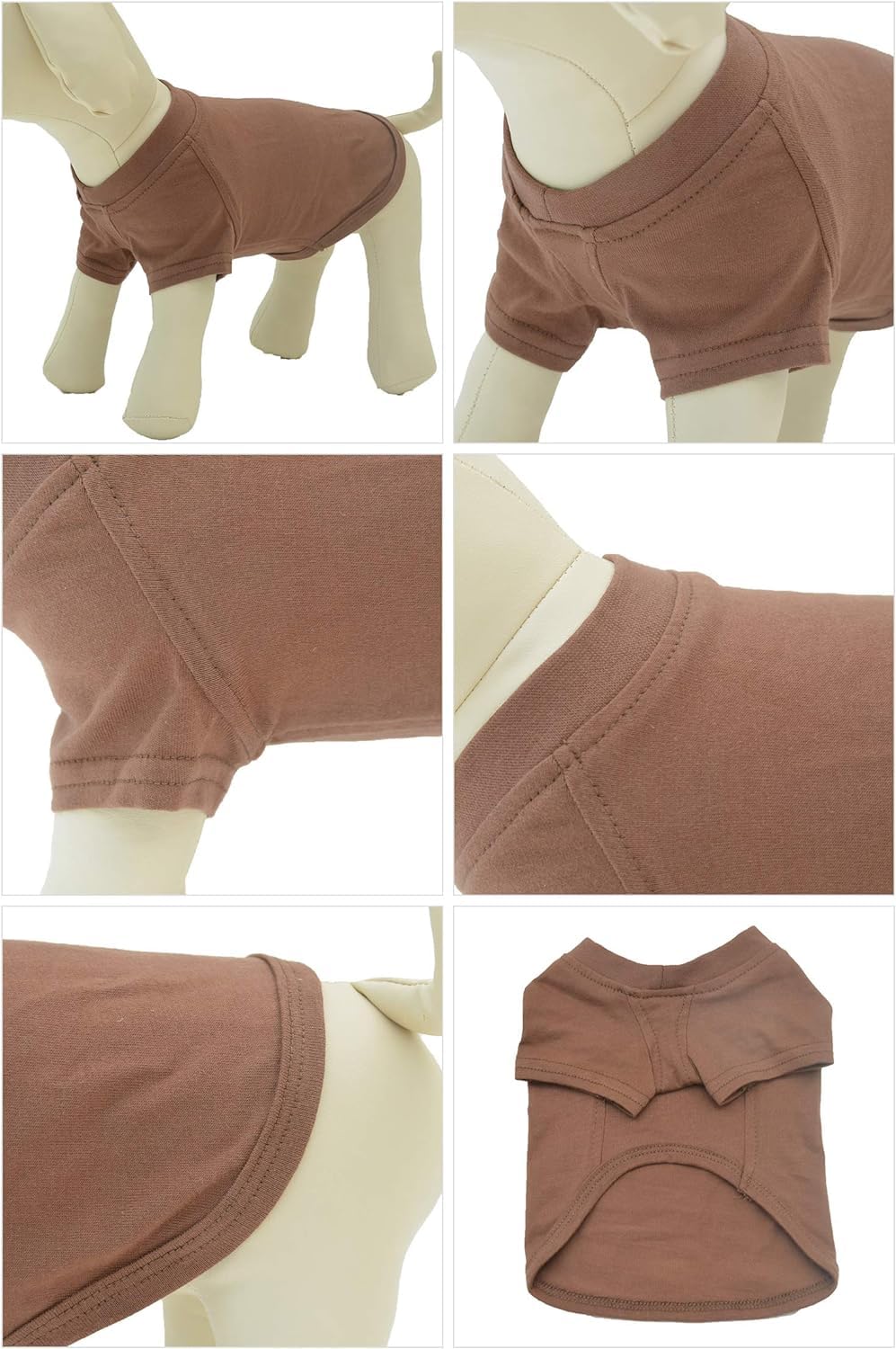 Lovelonglong camiseta para perros, vista de perfil; ajuste cómodo para razas medianas.