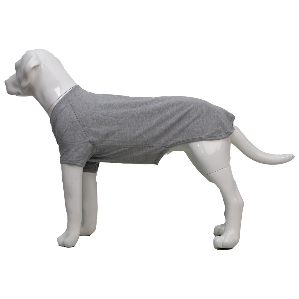 Lovelonglong camiseta para perro gris XXXXL, vista frontal suave para paseos diarios.