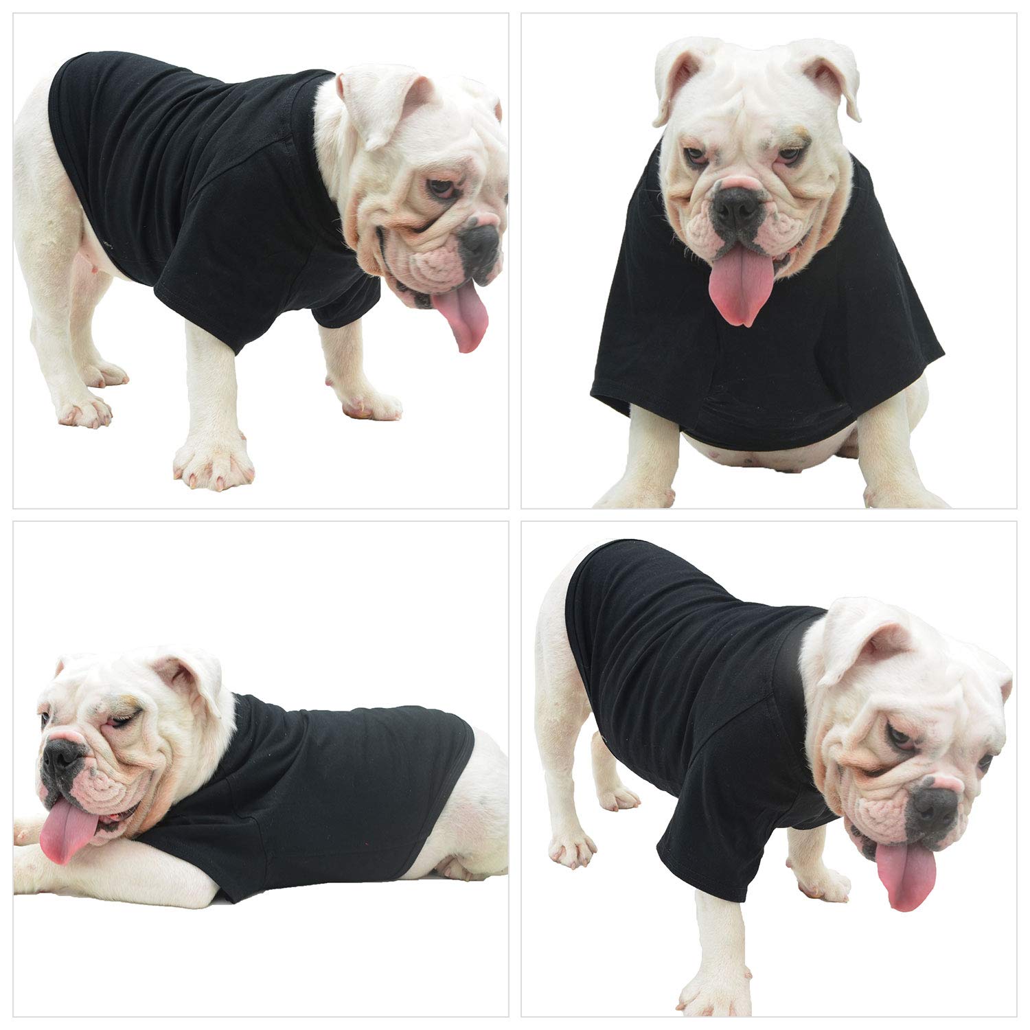 Lovelonglong camiseta básica negro talla S material algodón suave.