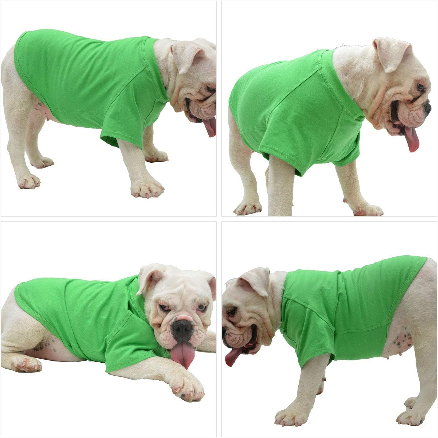 Lovelonglong camiseta para perro Bulldog, costuras reforzadas para uso diario.