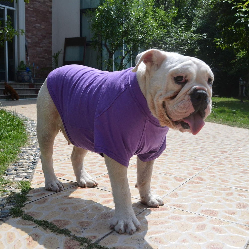 Lovelonglong camiseta bulldog, diseño cómodo para pecho amplio.
