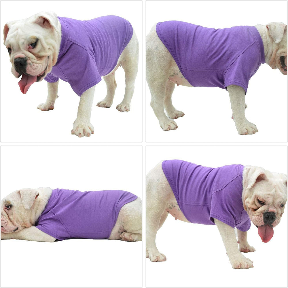 Lovelonglong camiseta bulldog, talla B-S, ajuste cómodo para cuello corto.