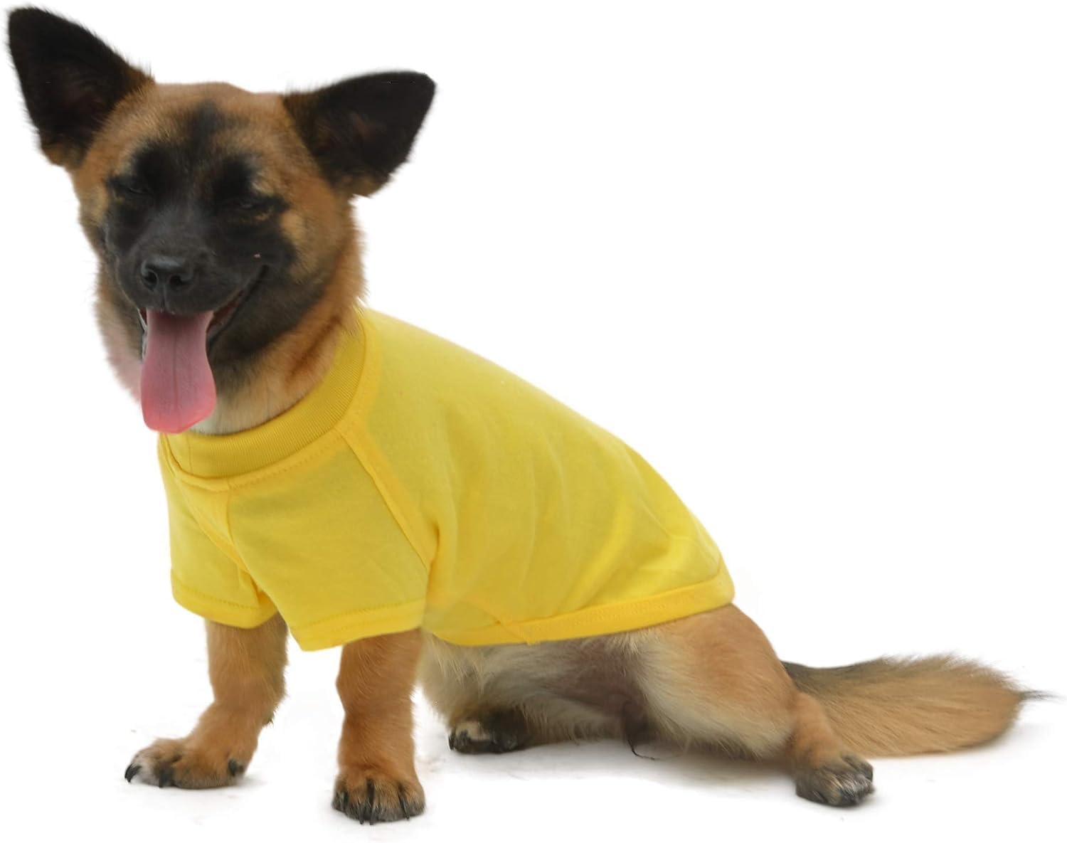 Lovelonglong camiseta corgi tela algodón, tacto suave y cómodo.