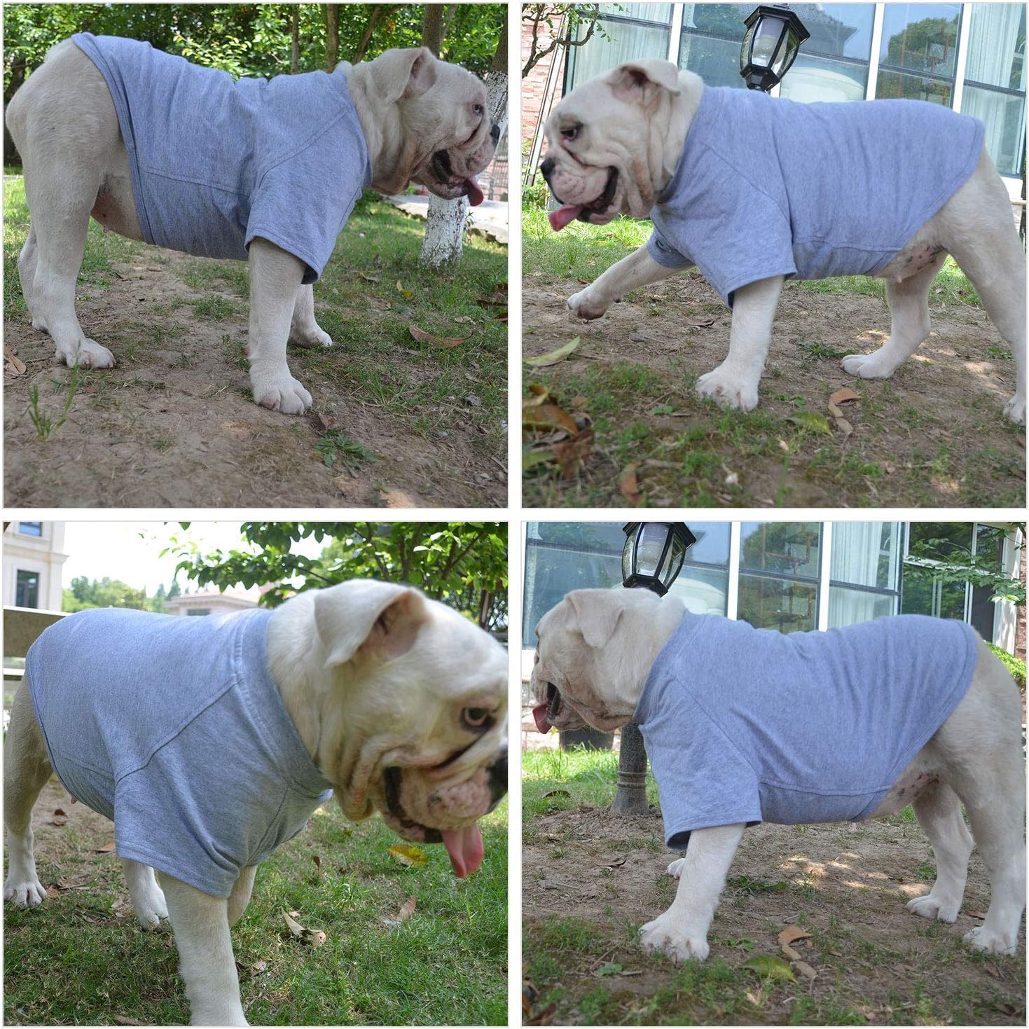 Lovelonglong camiseta para perro gris XXXXL, diseño práctico para movimientos y juego.