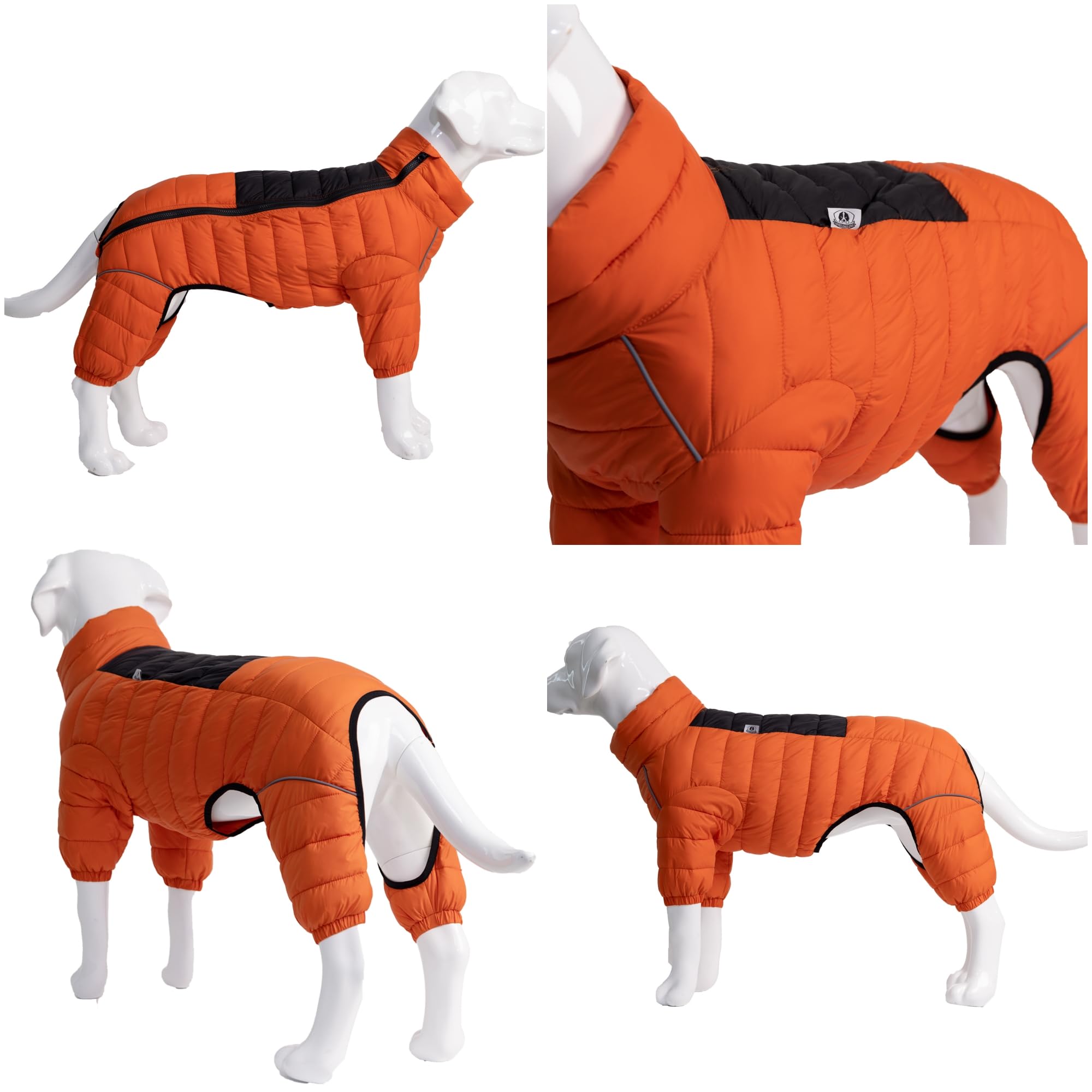 Lovelonglong chaleco perro naranja cierre lateral reflectante para mayor visibilidad.