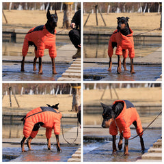 Lovelonglong chaleco perro naranja exterior nylon impermeable para lluvia.