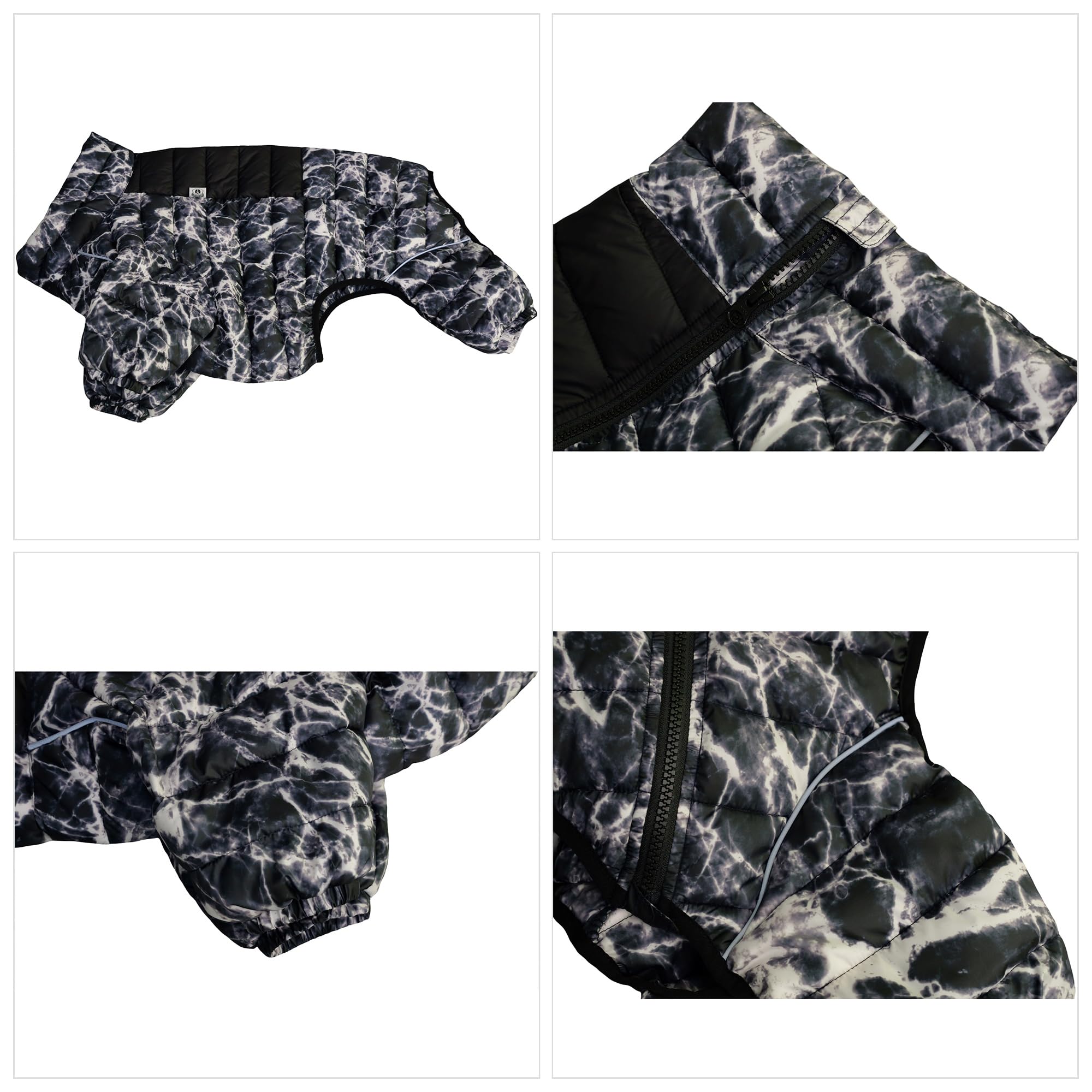 Lovelonglong Dog Coat ofrece ajuste de pecho y cuello para mayor comodidad.