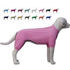 Lovelonglong: protección ultravioleta en el mono para perros durante paseos al sol.