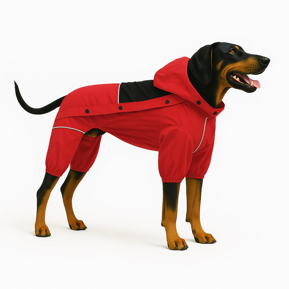 Lovelonglong chaqueta impermeable para perros con capucha removible, protección contra la lluvia.