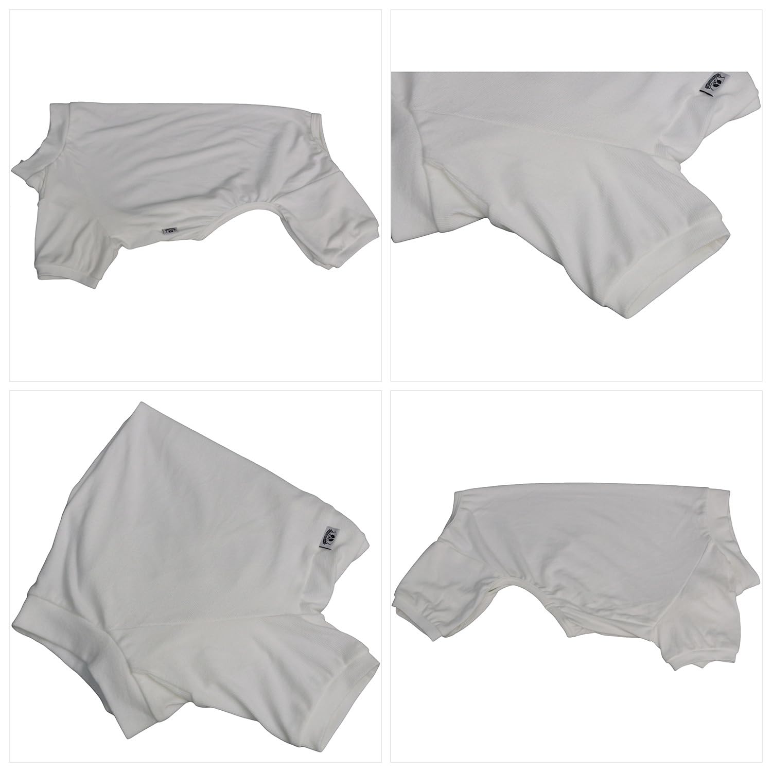 Lovelonglong pijama para perro acanalado de algodón, espalda visible y ajuste suave