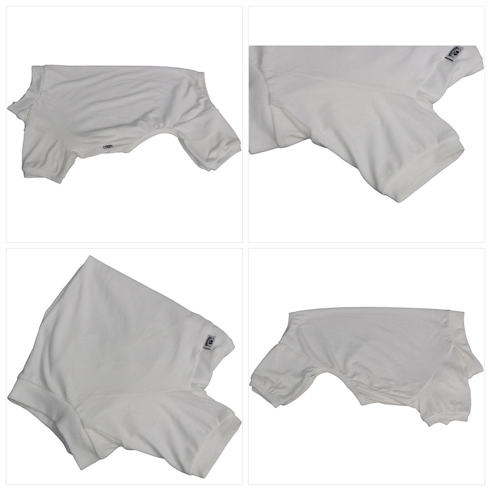 Lovelonglong pijama para perro acanalado de algodón, espalda visible y ajuste suave