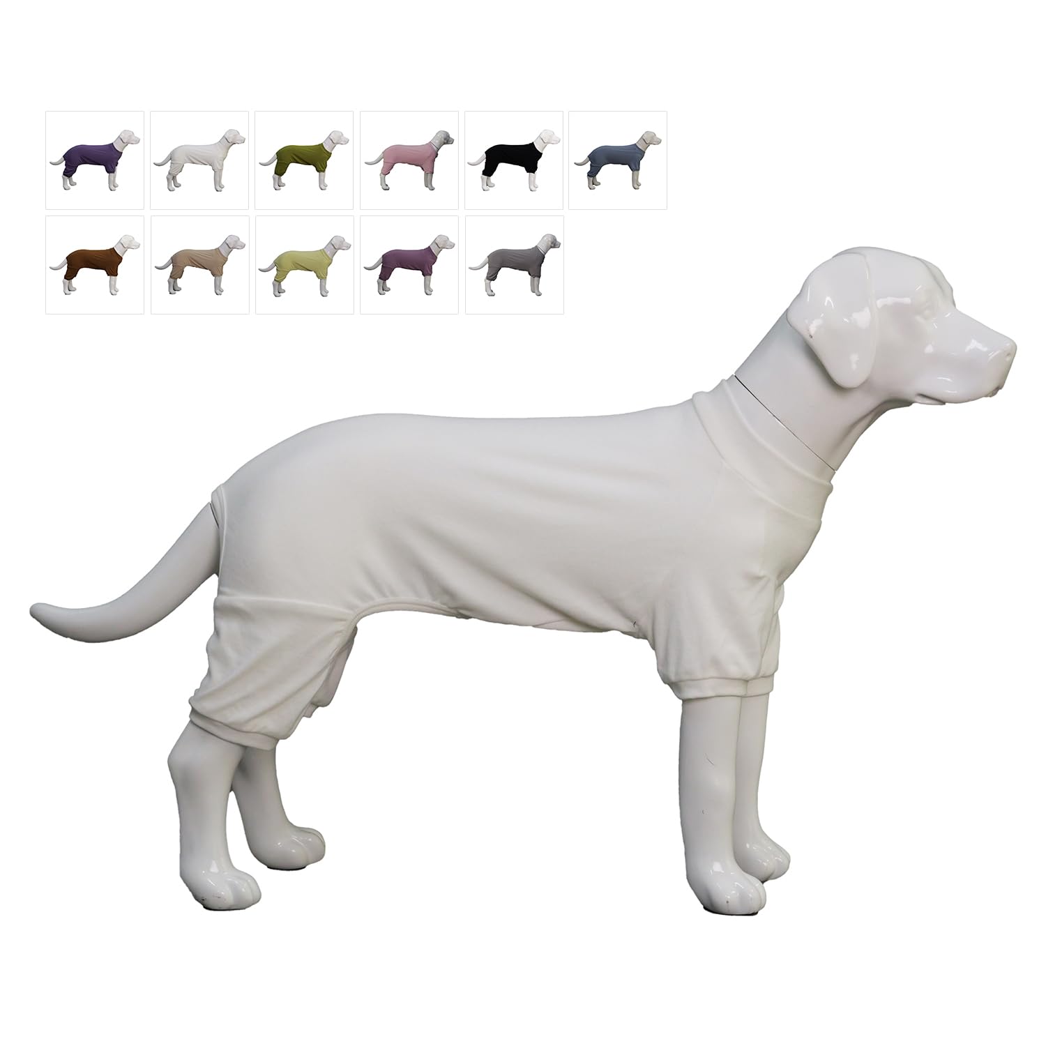 Lovelonglong pijama para perro acanalado de algodón, frente visible y ajuste cómodo