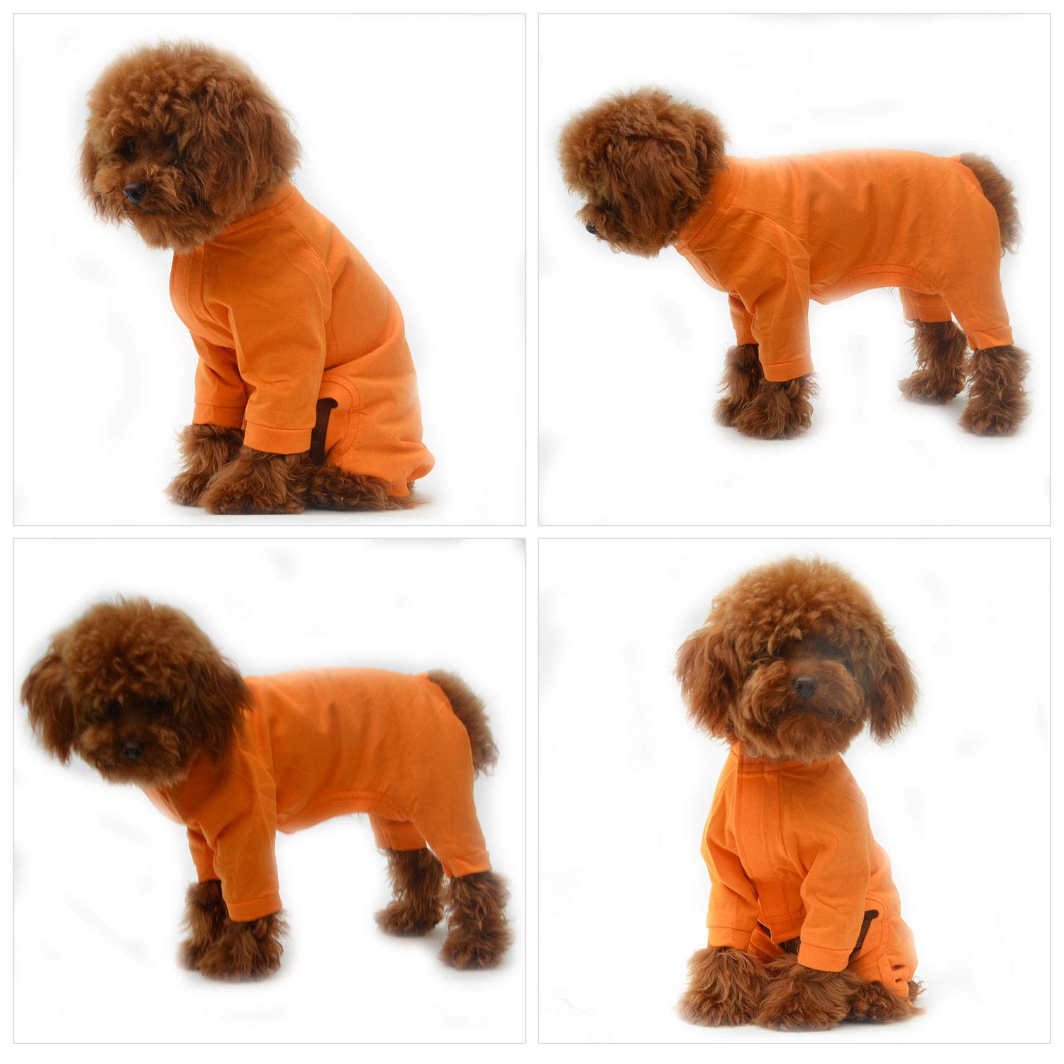 Lovelonglong pijama canino, detalle de costuras suaves y duraderas.
