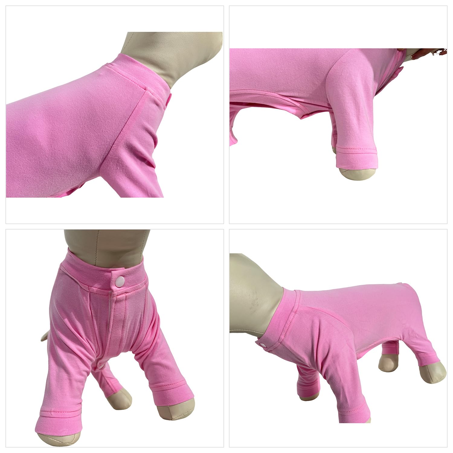 Lovelonglong pijama de algodón natural para perros, tela suave y respirable.