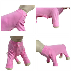 Lovelonglong pijama de algodón natural para perros, tela suave y respirable.