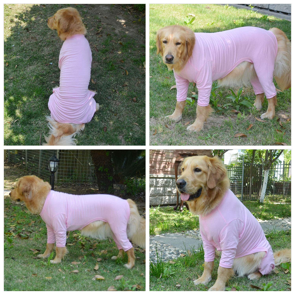 Lovelonglong pijama para perros rosa, cómodo para días al aire libre.