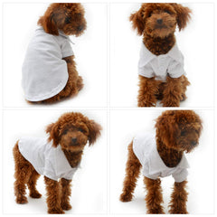 Lovelonglong polo perro algodón premium blanco XS, tela suave y transpirable.