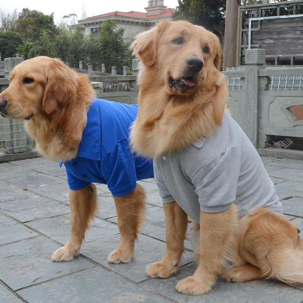 Lovelonglong polo diseño clásico azul para perros
