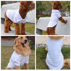 Lovelonglong polo perro estilo clásico blanco XS, ideal para salidas.