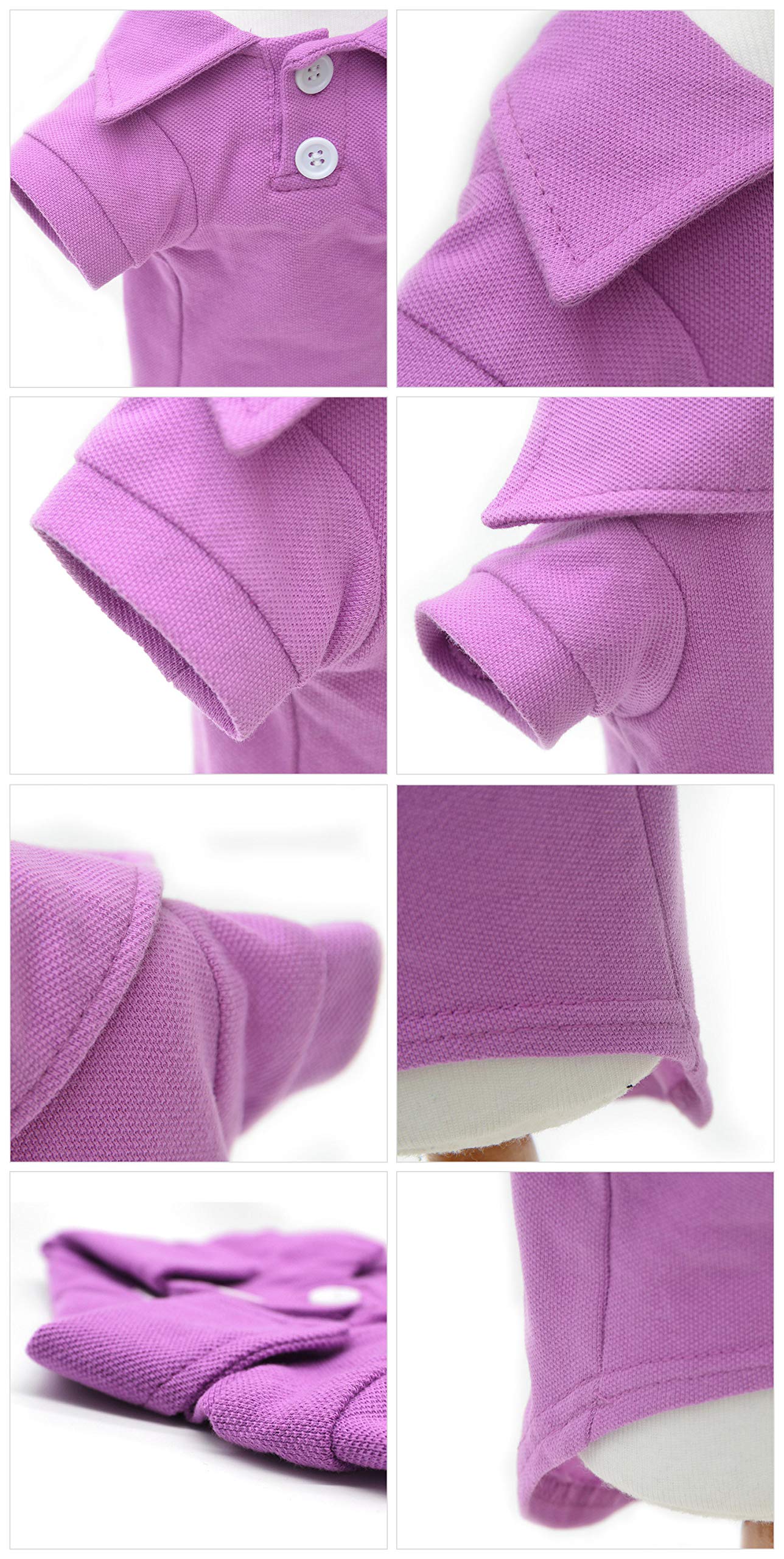 Lovelonglong polo para perro tejido rib, acabado suave para uso diario.