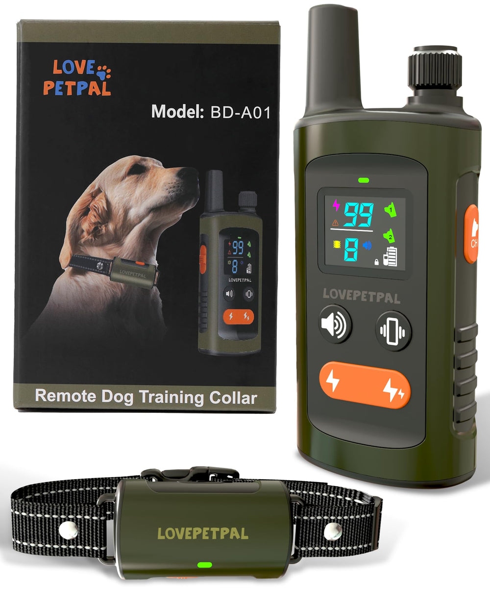 LOVEPETPAL collar de entrenamiento remoto, control práctico durante paseos