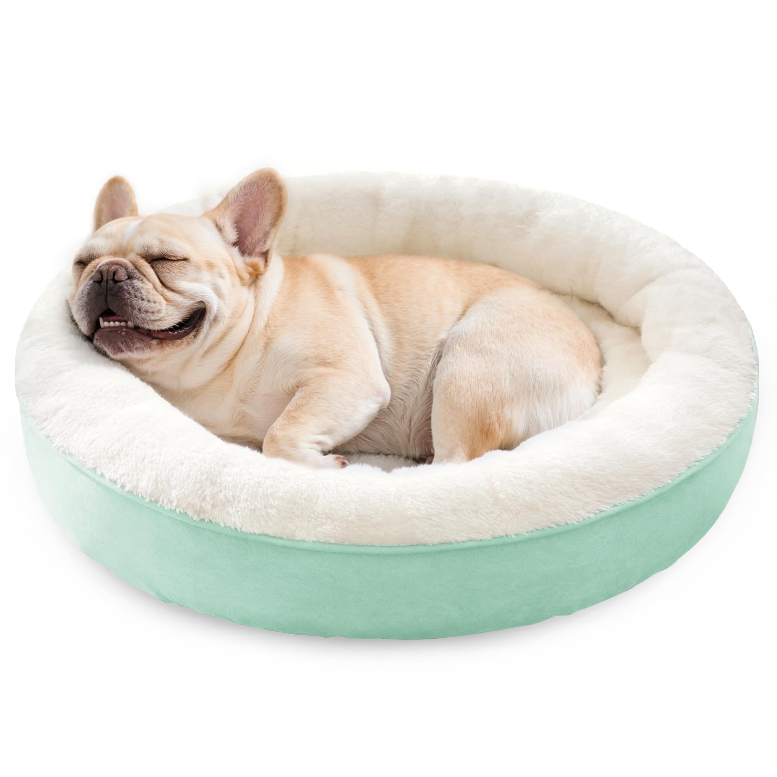 Love's cabin cama redonda donut para perros grandes, apoyo cálido y cómodo