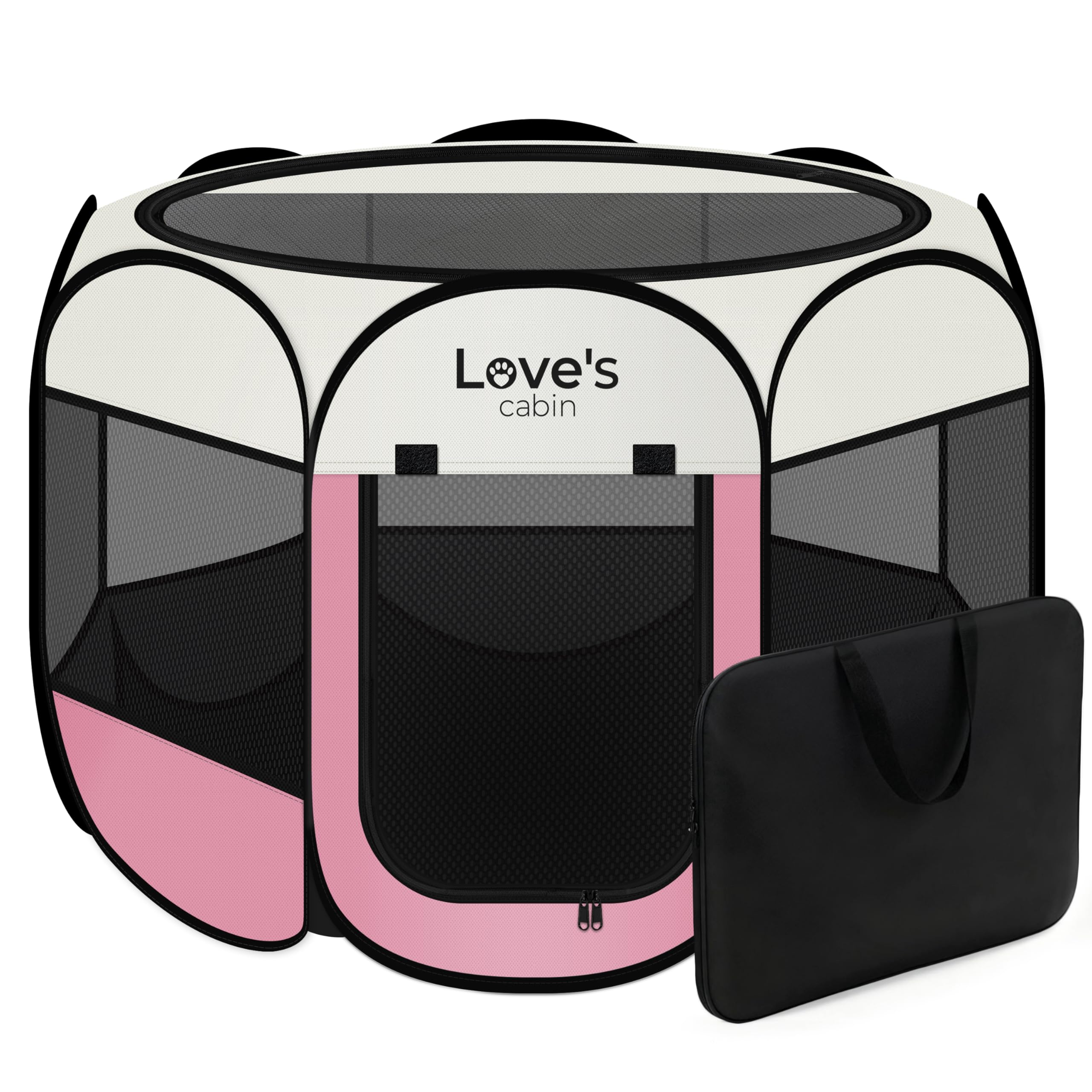 Love's cabin corral plegable para perros y gatos, ideal para uso interior y exterior