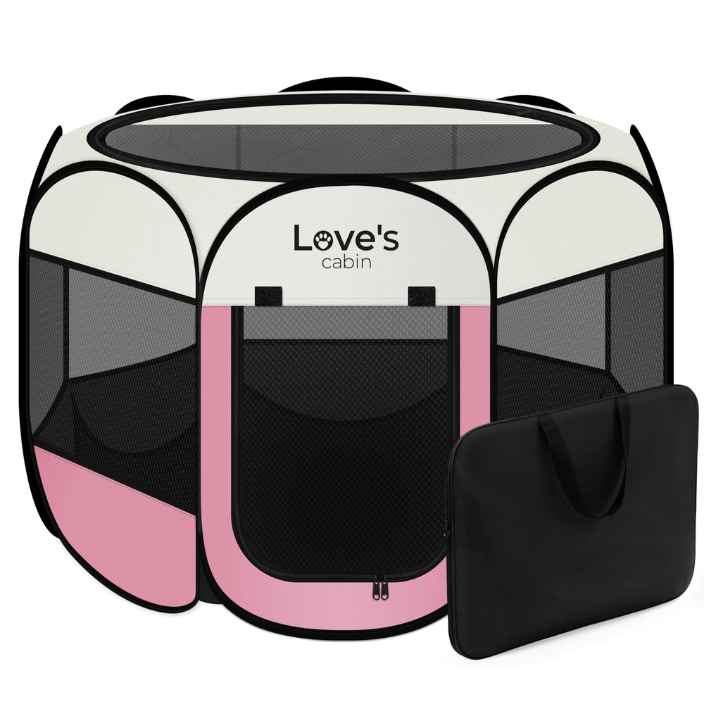 Love's cabin corral plegable para perros y gatos, ideal para uso interior y exterior