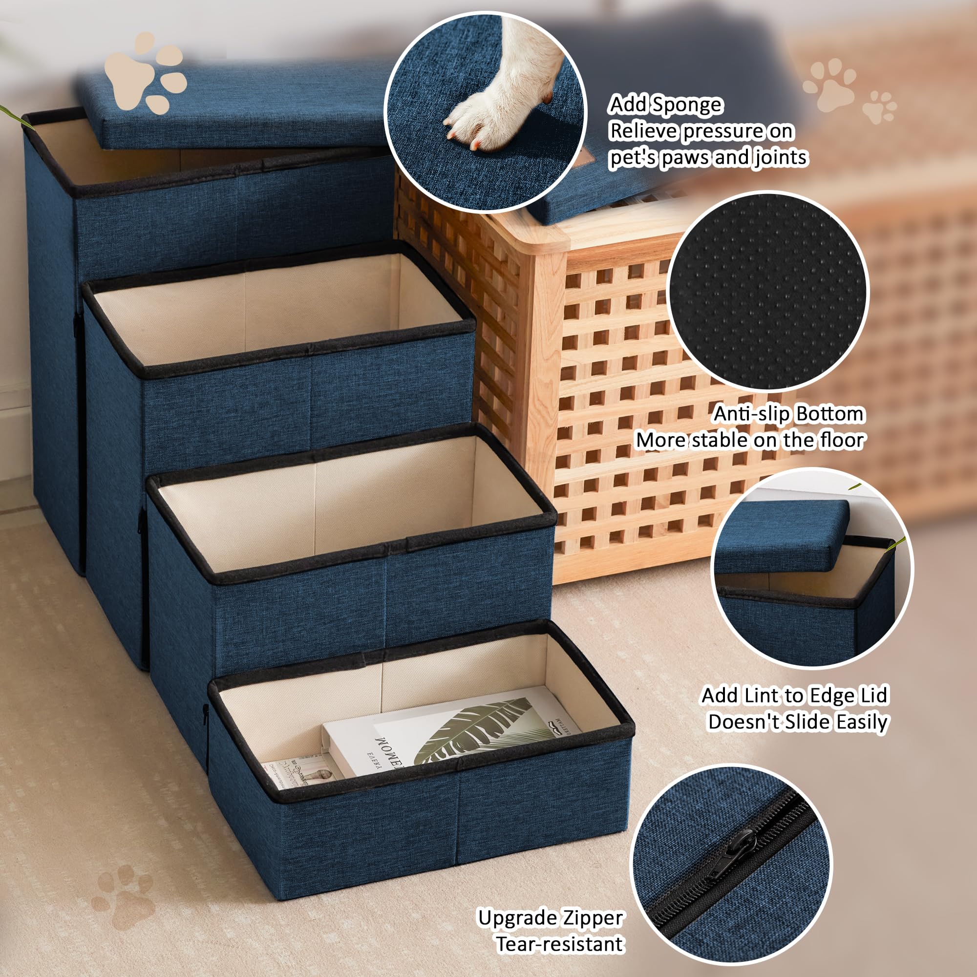 Love's cabin Escalera para cama o sofá, plegable y fácil de guardar.
