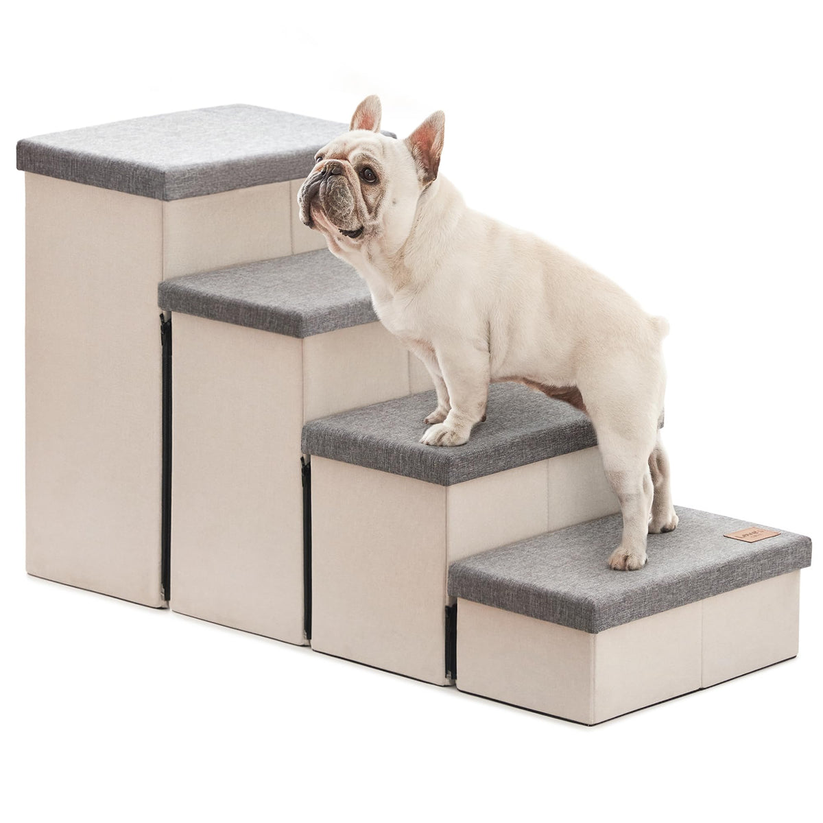 Love's cabin escaleras para perros, 4 pasos gris, ideal para subir a la cama