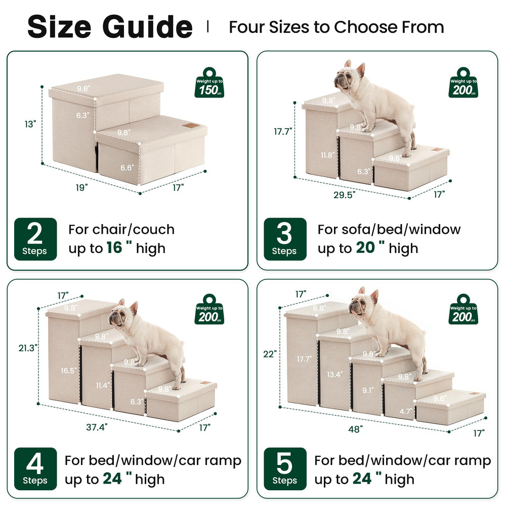 Love's cabin escaleras para perros plegables para guardar espacio y transportar fácilmente.