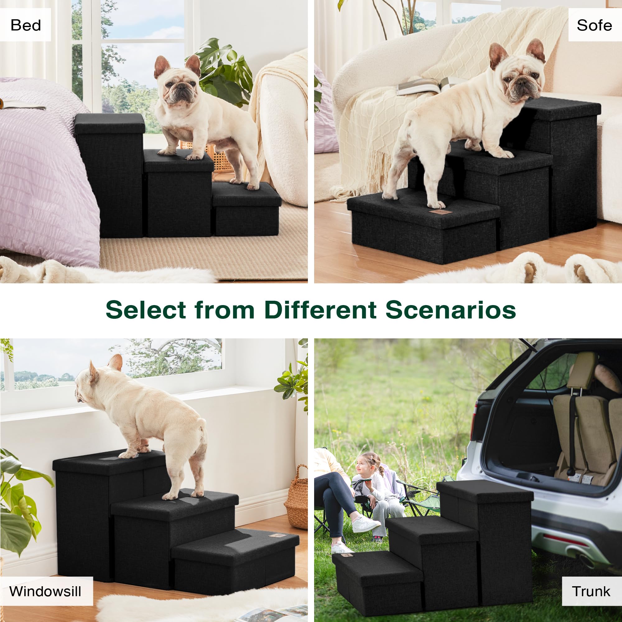 Love's cabin escalera para perros, uso portátil para coche y viaje seguro