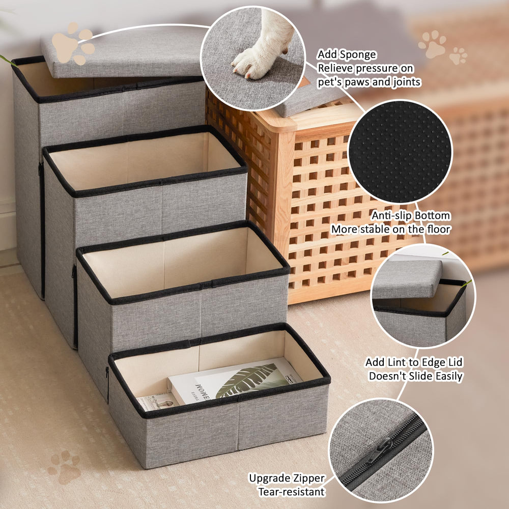 Love's cabin escalones para perros de 4 pasos, estructura estable y segura
