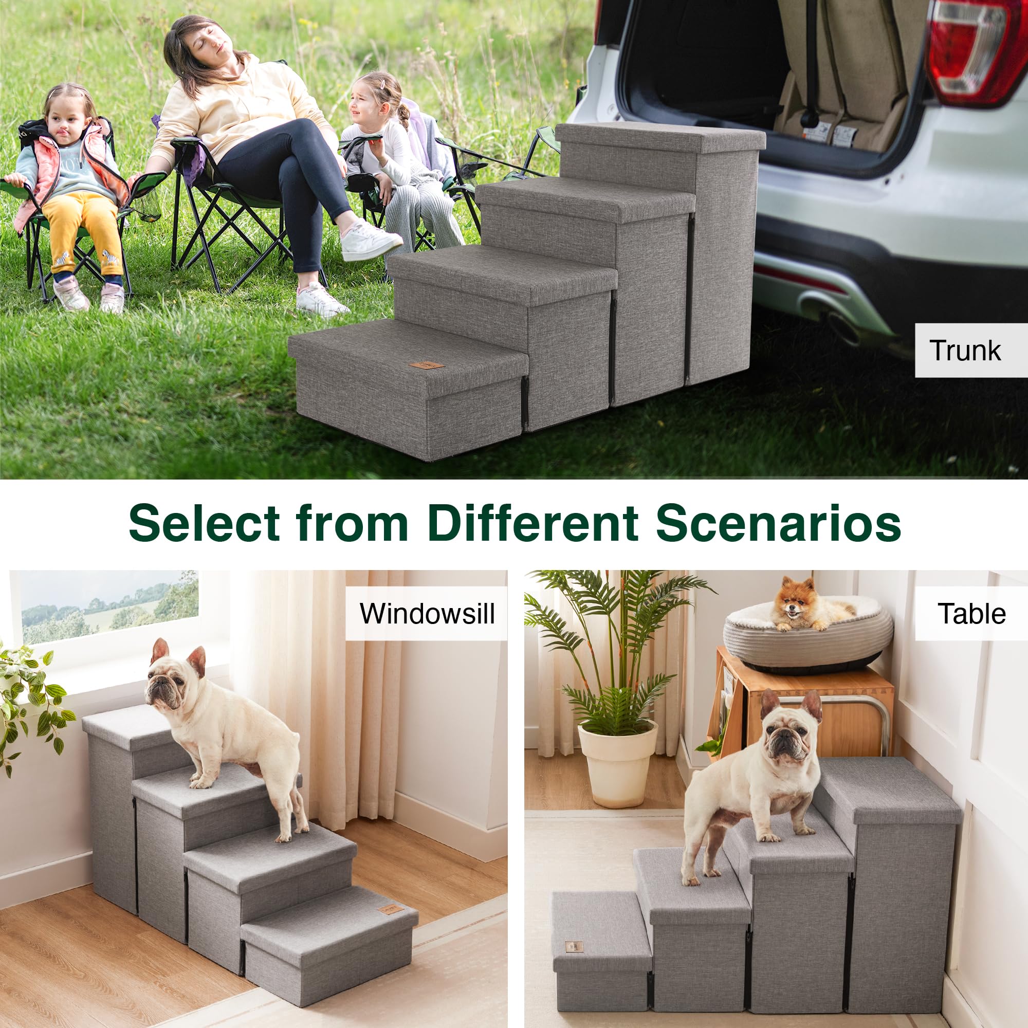 Love's cabin escalones con capacidad hasta 200 lb para mascotas grandes