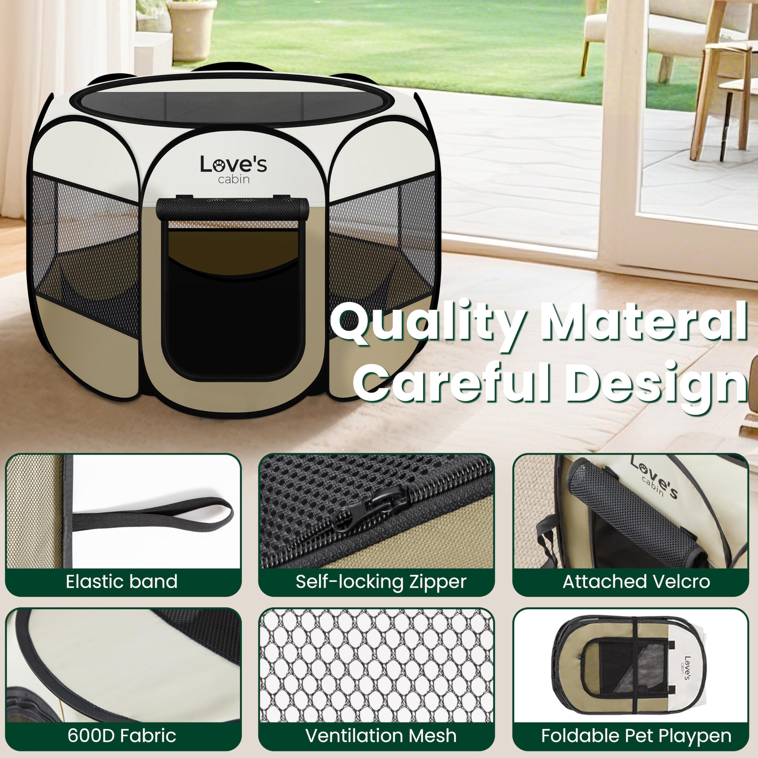 Love's cabin Playpen: funda de transporte incluida para viajar.