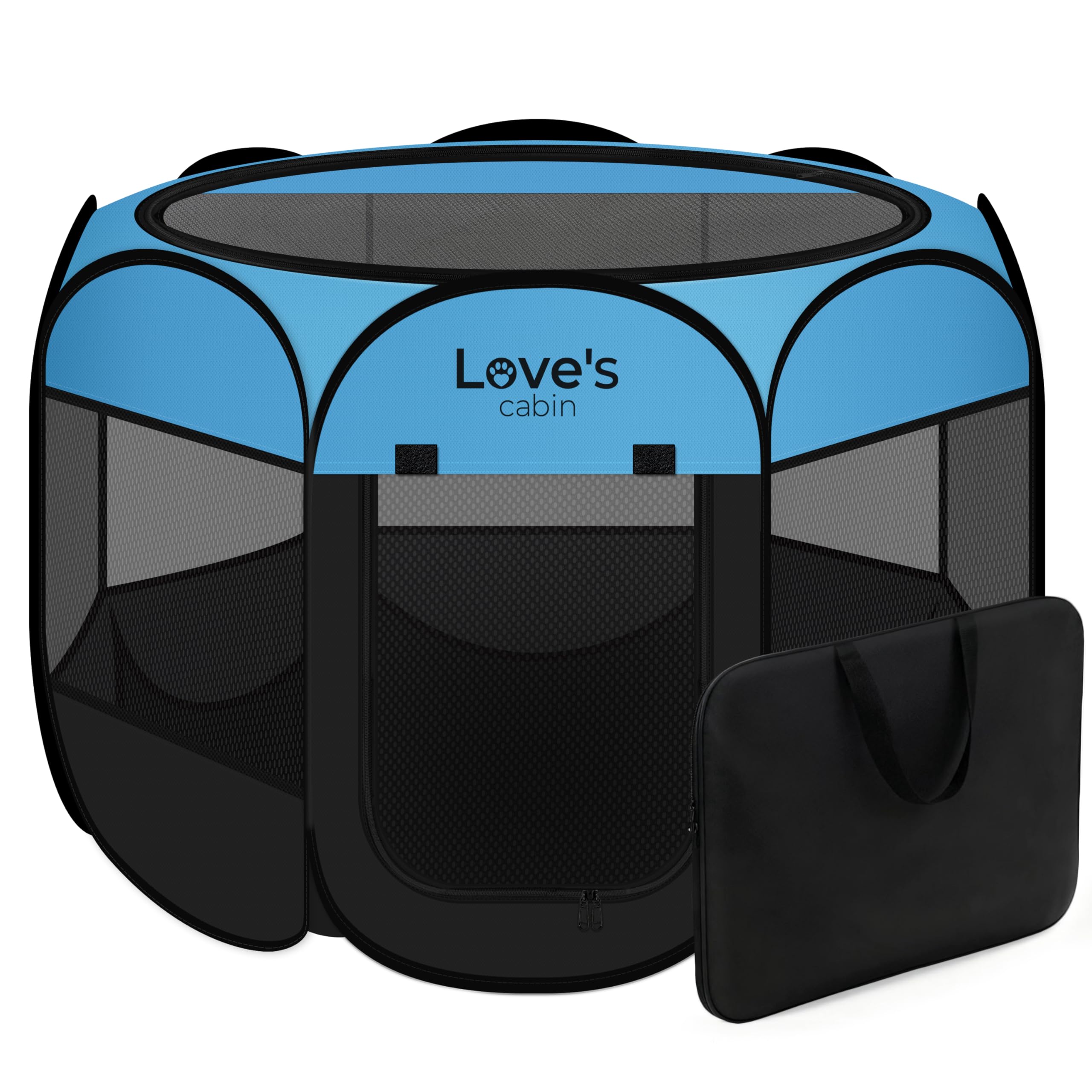 Love's cabin corral de juego para perro grande, ideal para interior.