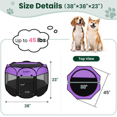 Love's cabin playpen portátil con funda, fácil de transportar.