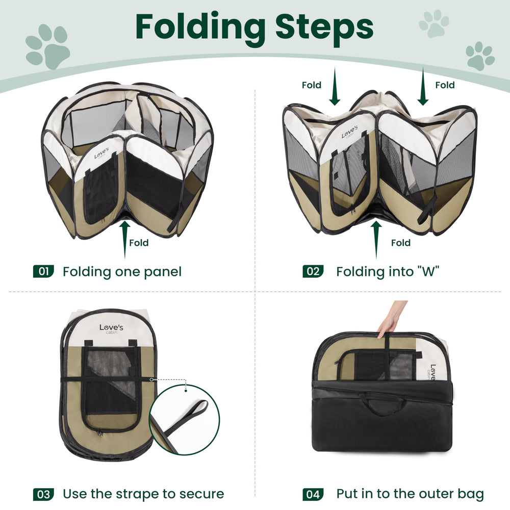 Love's cabin playpen uso interior exterior, ideal para gatos y perros.