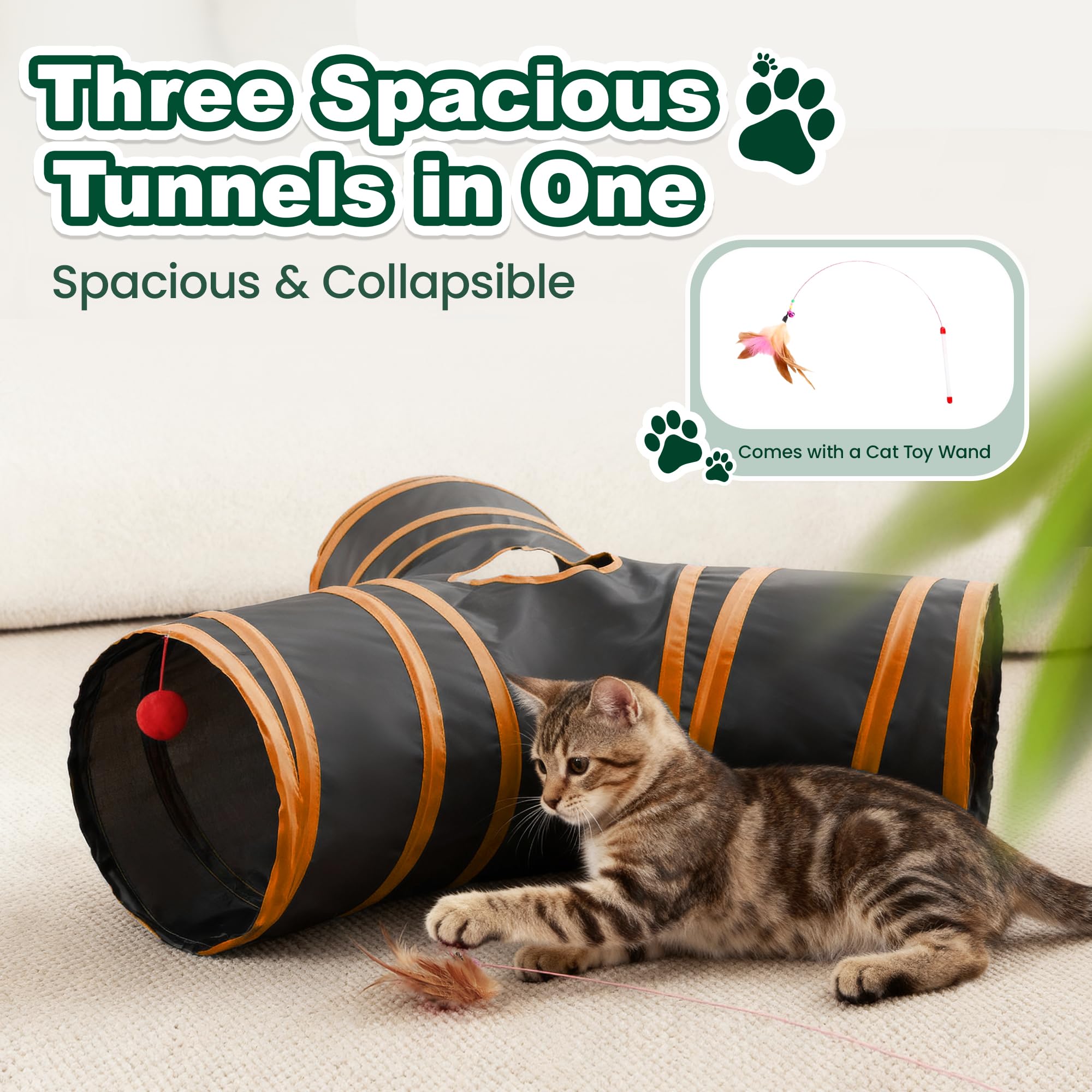 Love's cabin túnel-gato desplegable es fácil de guardar y transportar.