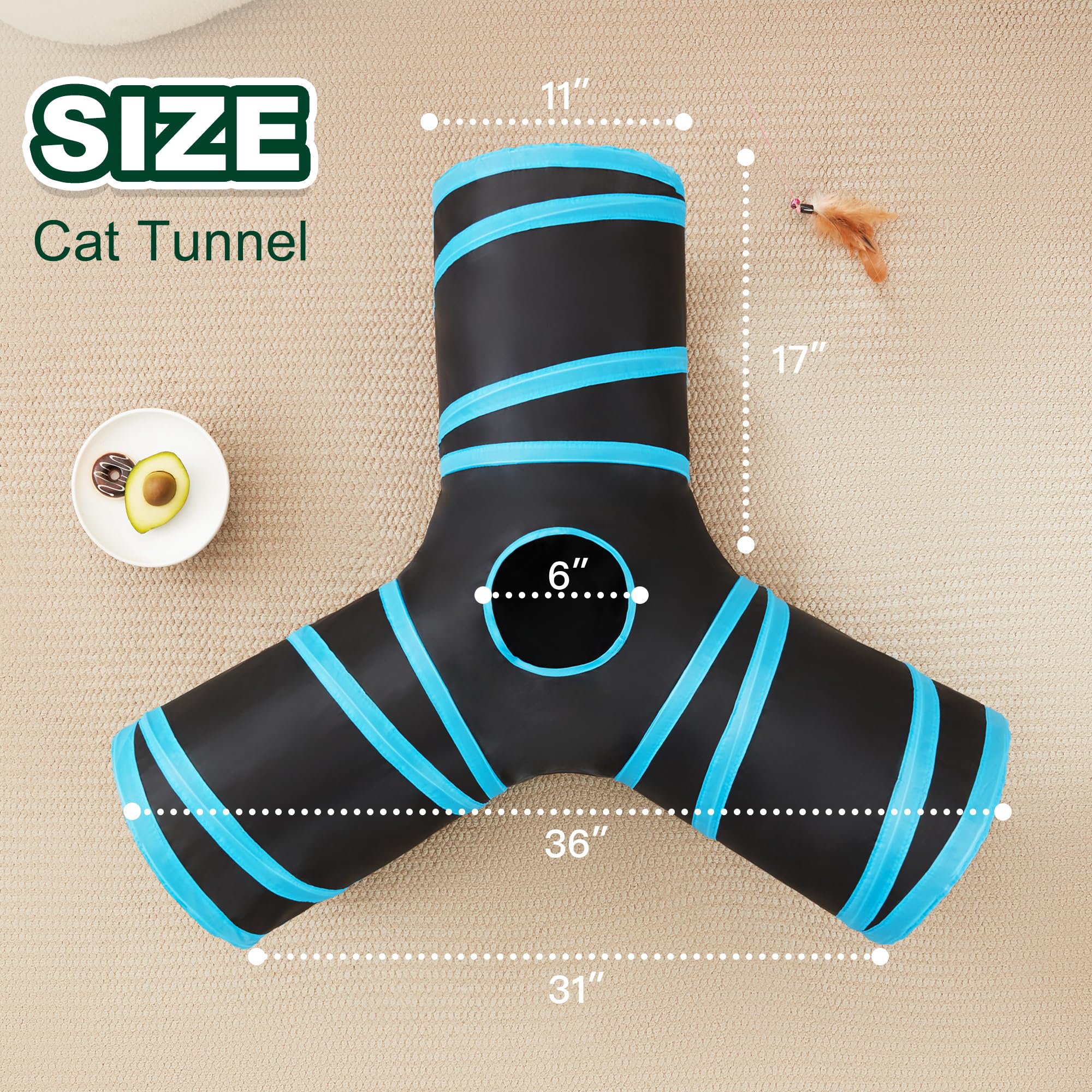 Love's cabin tunel gato laberinto de 3 vías para explorar