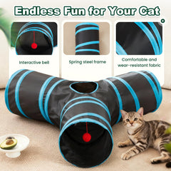 Love's cabin tunel gato salida con bola interactiva para diversión activa