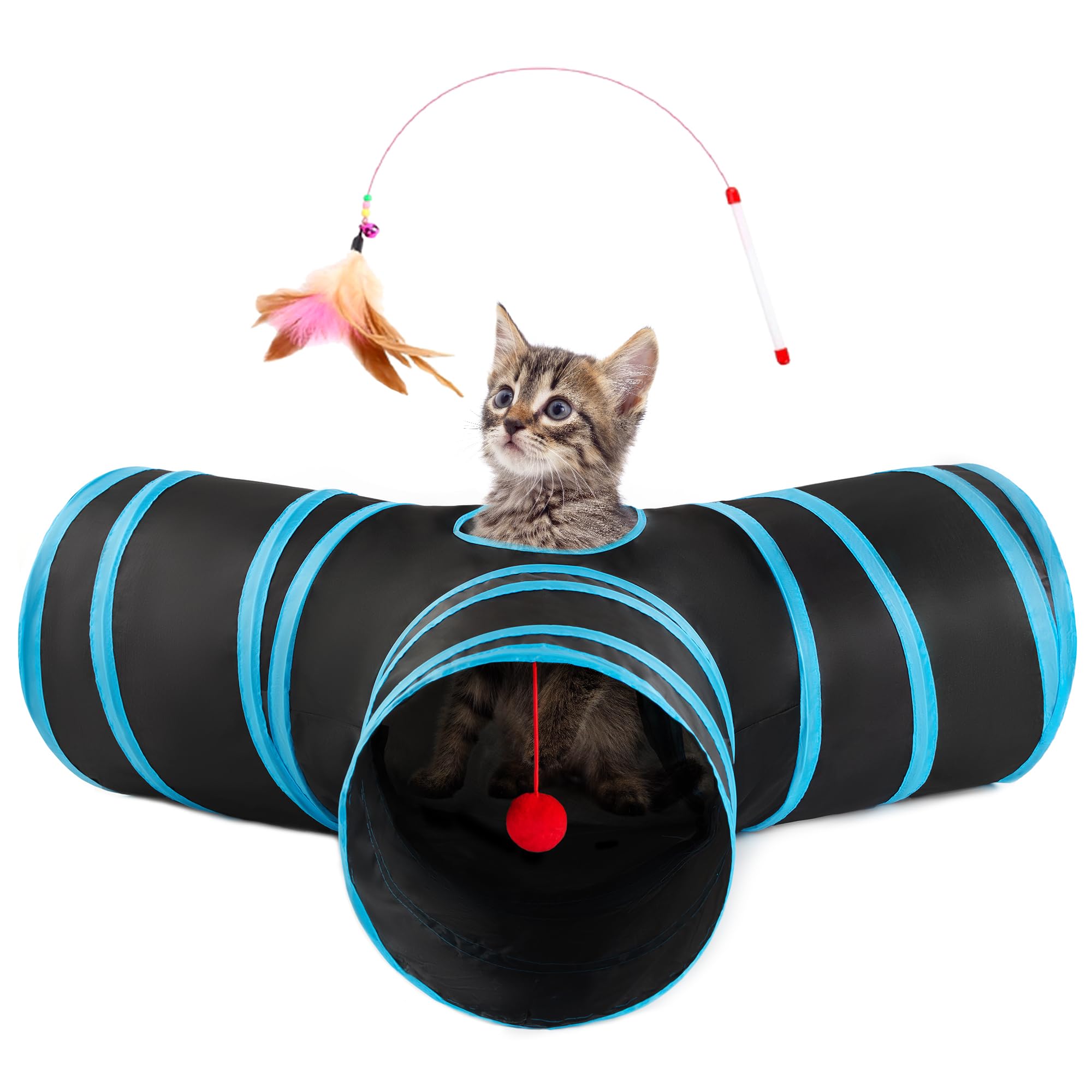 Love's cabin tunel gatos 3 vías plegable para juego interior.