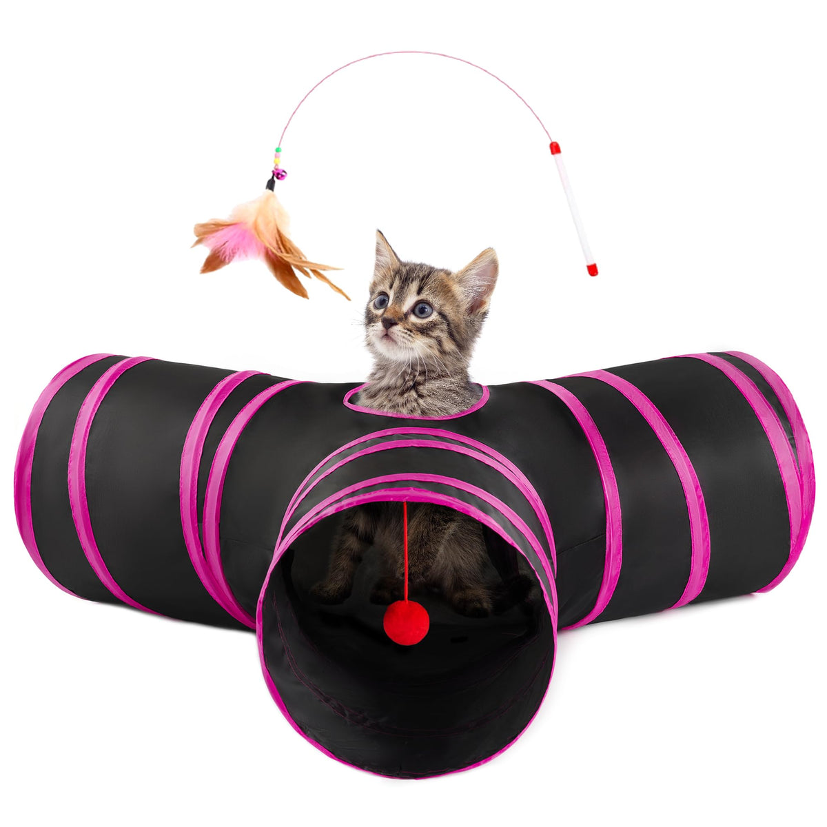 Love's cabin túnel de gatos con 3 vías, ideal para ejercicio diario en interiores