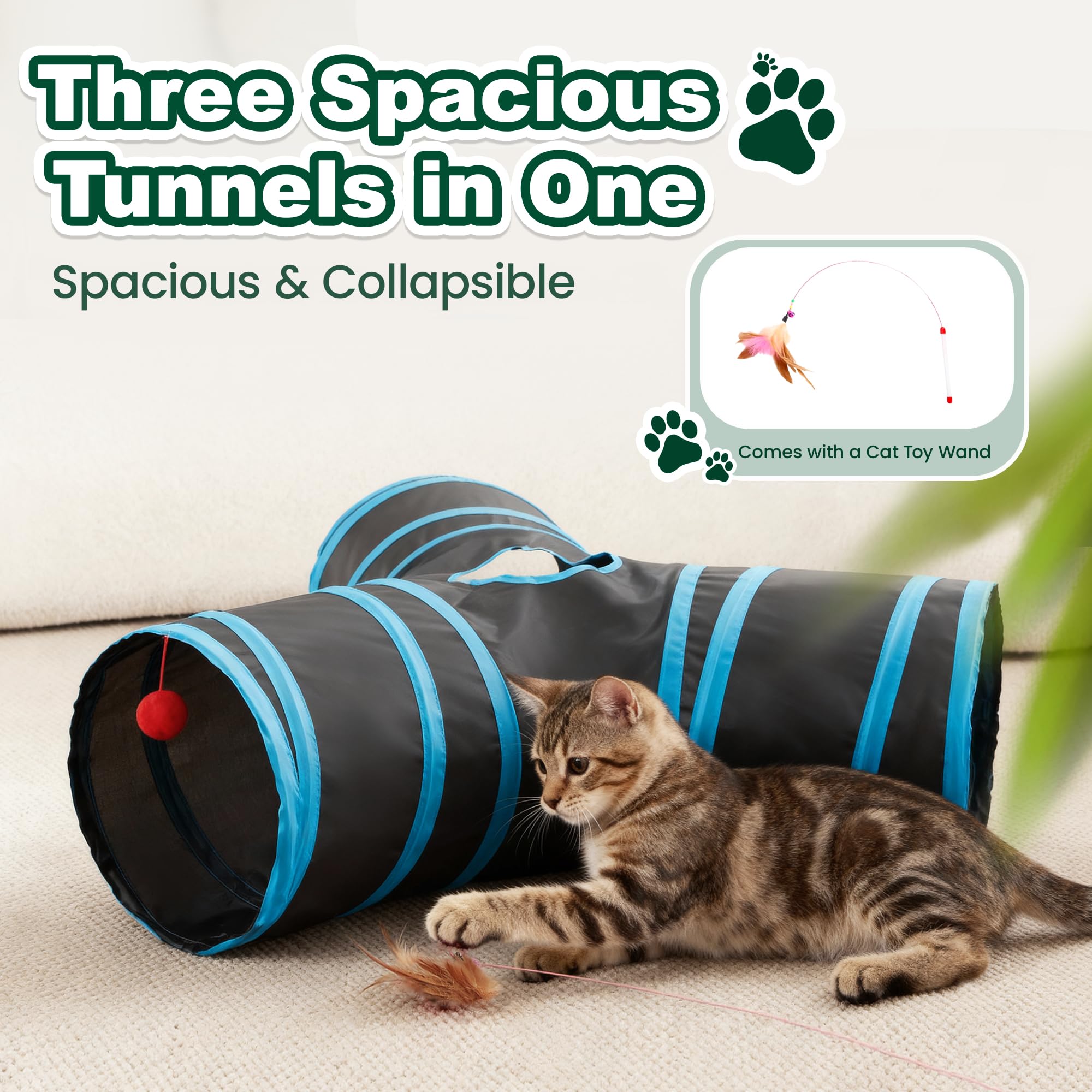 Love's cabin tunel gatos diseño compacto para guardar fácilmente.