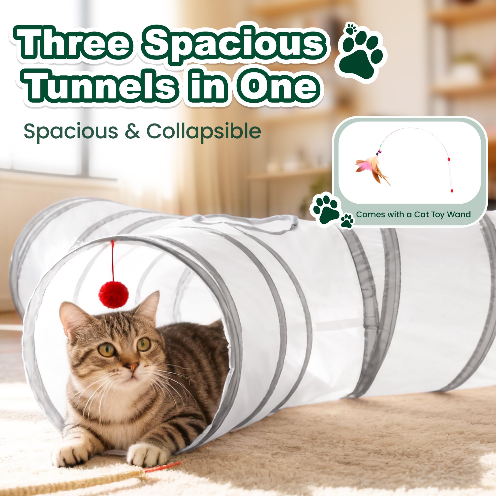 Love's cabin túnel para gatos plegable, compacto, ideal para viajes y guardado